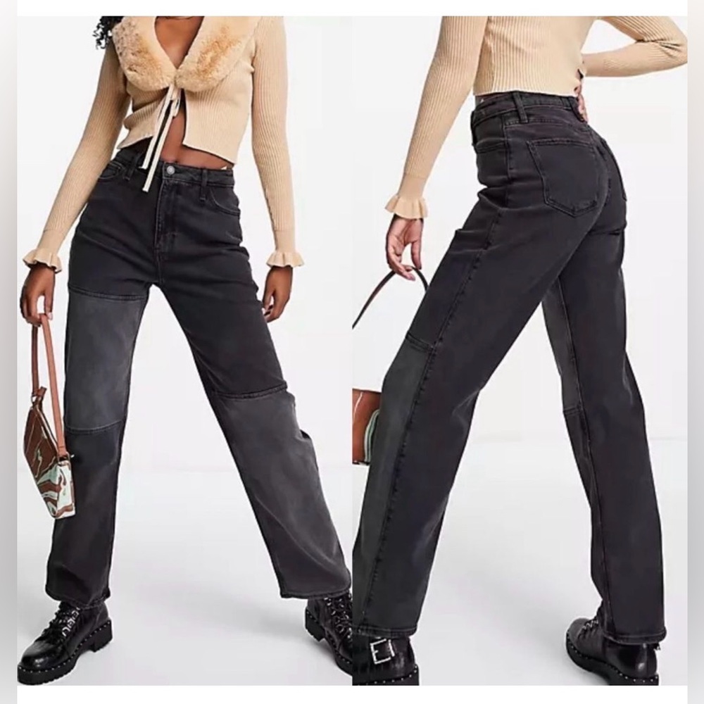 Hollister Two-Toned Black Dad Jeans